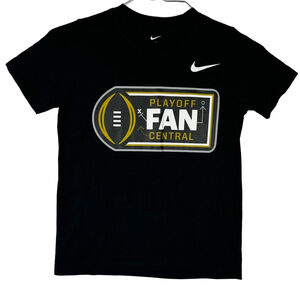 Nike Kids The Nike Tee Play Off Central USA Football Black Tee Shirt Size Small